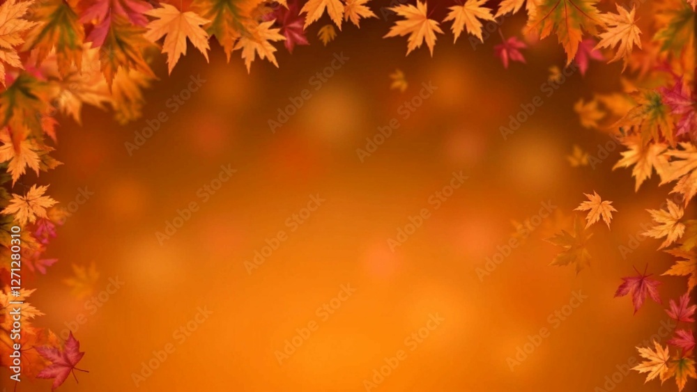 Autumn falling maple leaves decorative frame. Autumn border with copy space fort text. Floating red orange autumn leaves background
Autumn falling maple leaves decorative frame. Autumn border with copy space fort text. Floating red orange autumn leaves background