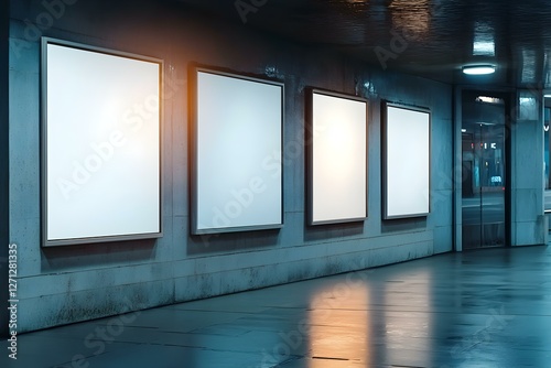 Vertical Mock-up of Multiple Billboards in a Dynamic Urban Setting