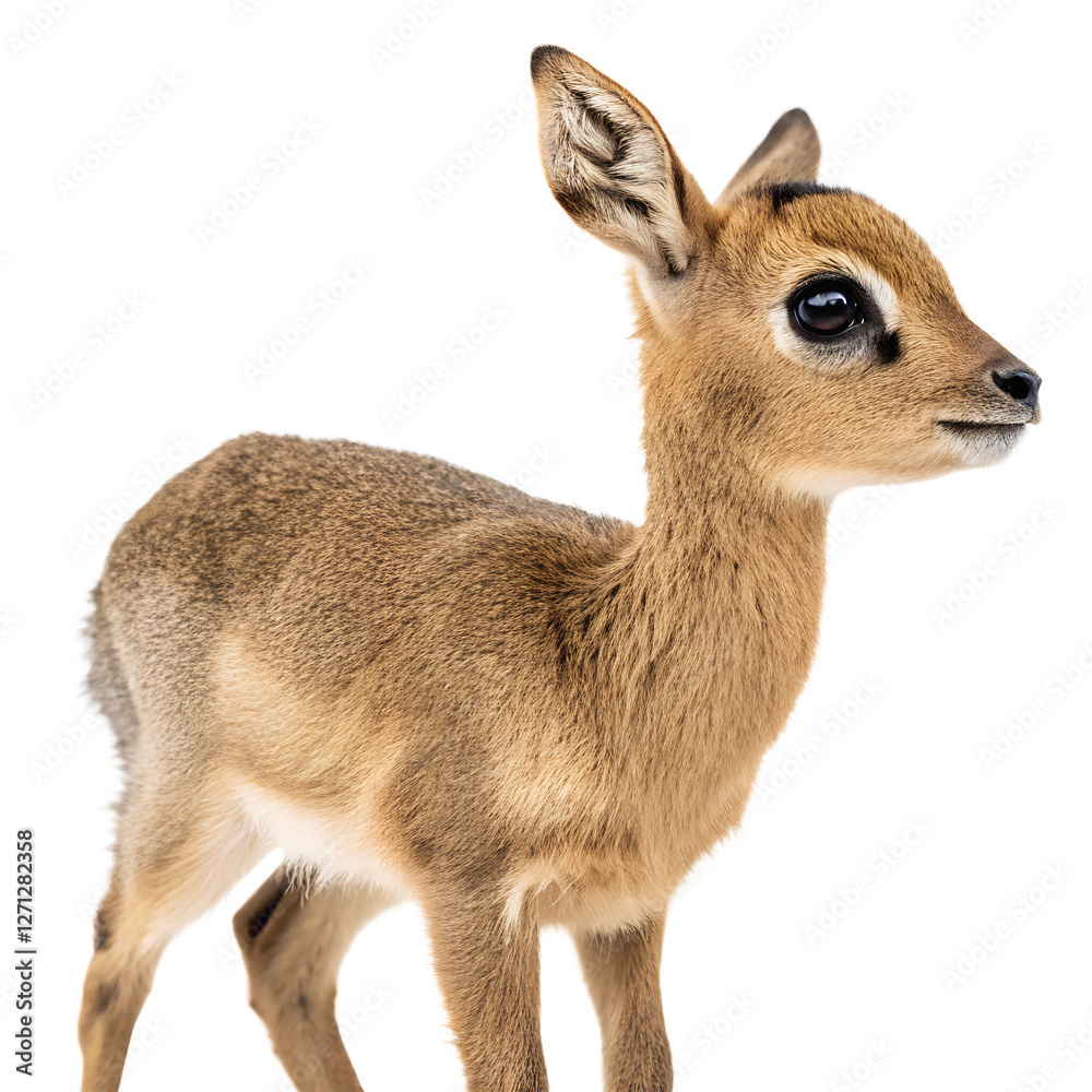 Cute Baby Dik-dik on Transparent Background Cute Baby Dik-dik on Transparent Background