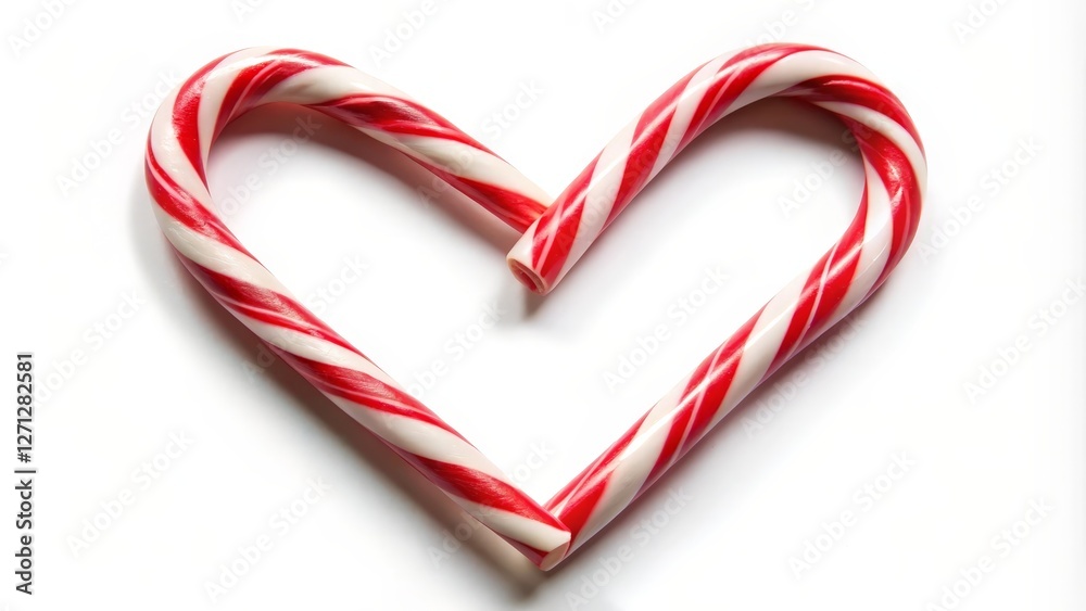 Fototapeta premium Candy Cane Heart Shape