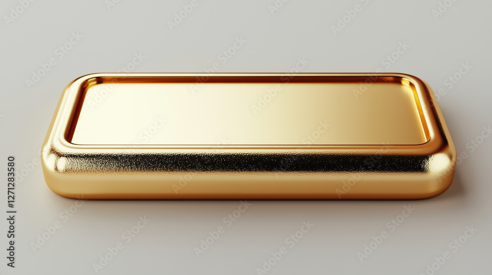 shiny gold rectangular bar with smooth surface, reflecting light beautifully, ideal for representing wealth and luxury shiny gold rectangular bar with smooth surface, reflecting light beautifully, ideal for representing wealth and luxury