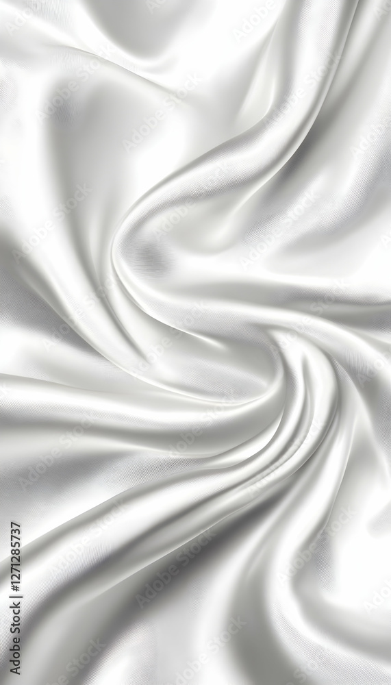Smooth white silk fabric drapes elegantly. Background is blurred, ideal for design Smooth white silk fabric drapes elegantly. Background is blurred, ideal for design