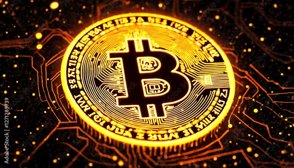 bitcoin cryptocurrency coins on black background. bitcoin cryptocurrency coins on black background.
