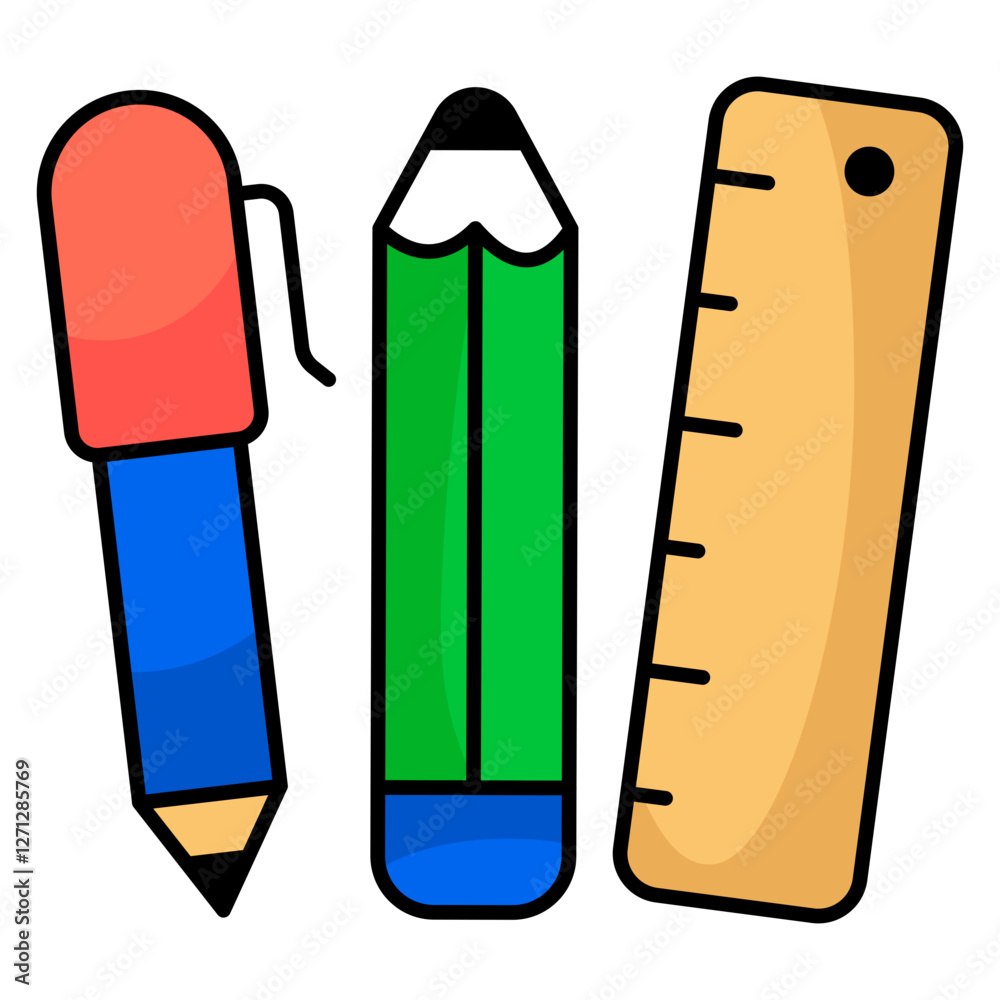 Perfect design icon of stationary Perfect design icon of stationary