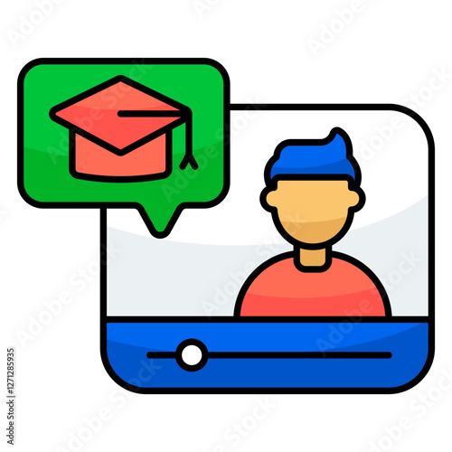 An icon design of video lecture