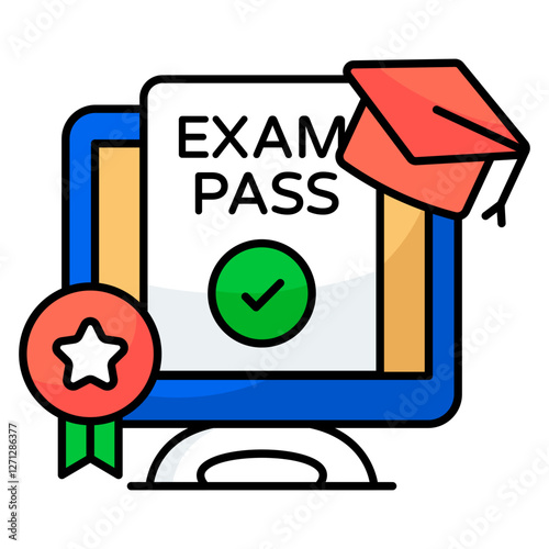 A beautiful design icon of result card
