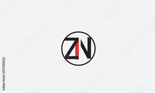 ZN, NZ , Z , N , Abstract Letters Logo Monogram	