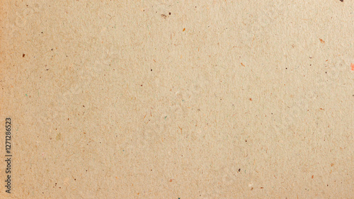 Recycled paper texture with natural fibers and organic imperfections. Eco-friendly background with subtle speckles and rough surface ideal for design and print projects photo