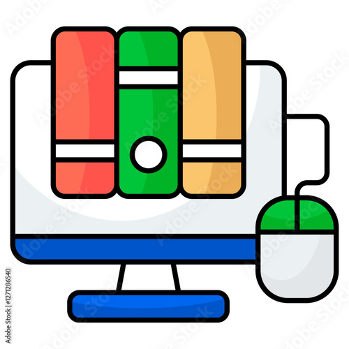 Perfect design icon of digital library