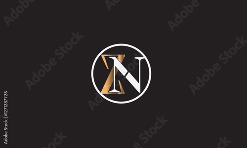 ZN, NZ , Z , N , Abstract Letters Logo Monogram	