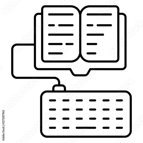 A beautiful design icon of digital book