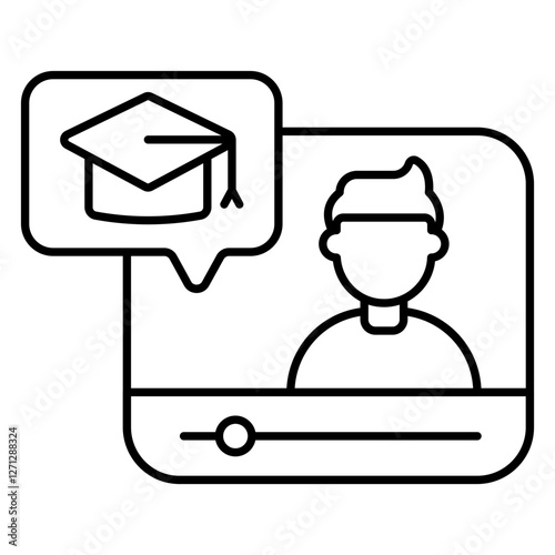 An icon design of video lecture