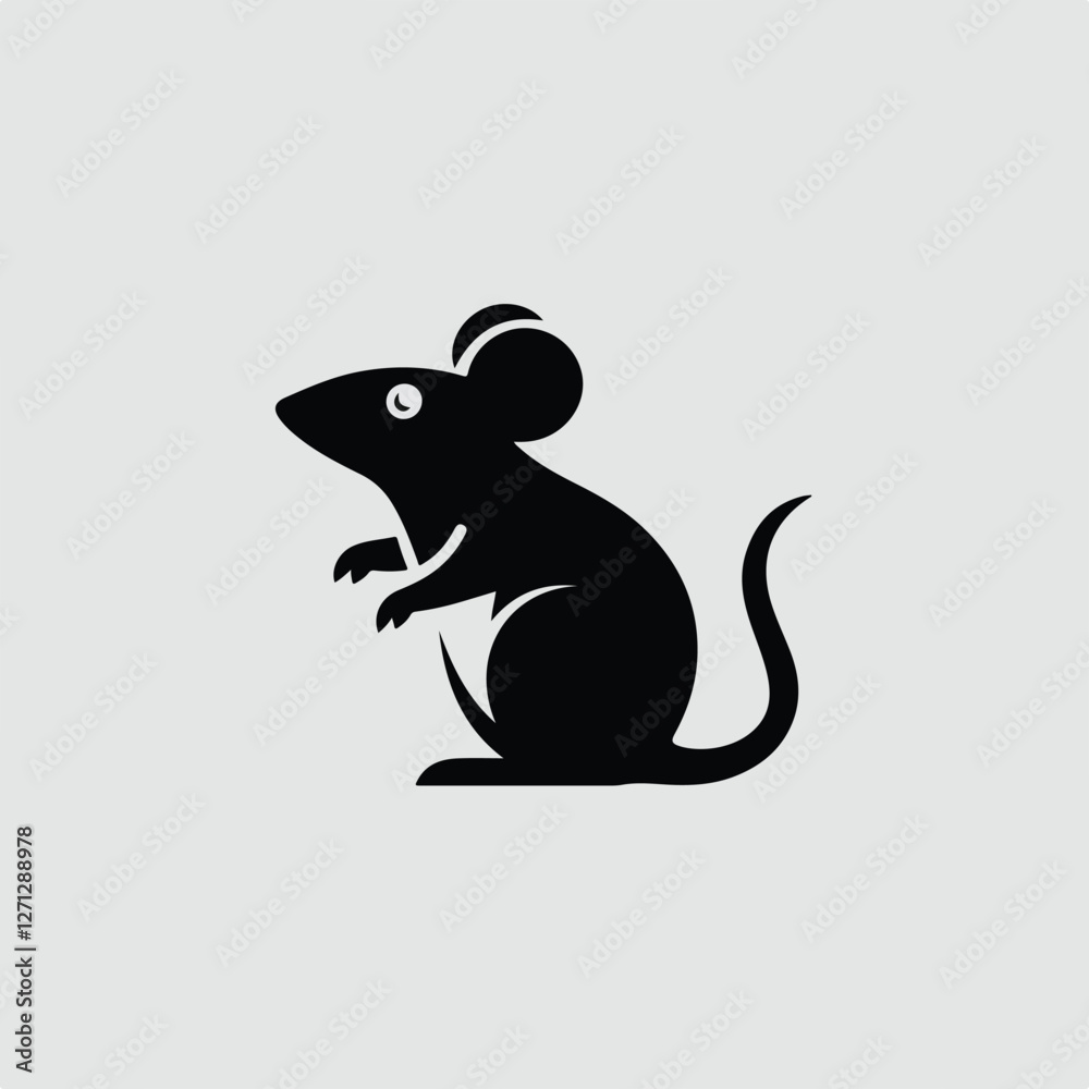 A stylized black silhouette of a mouse, likely an illustration or logo. A stylized black silhouette of a mouse, likely an illustration or logo.
