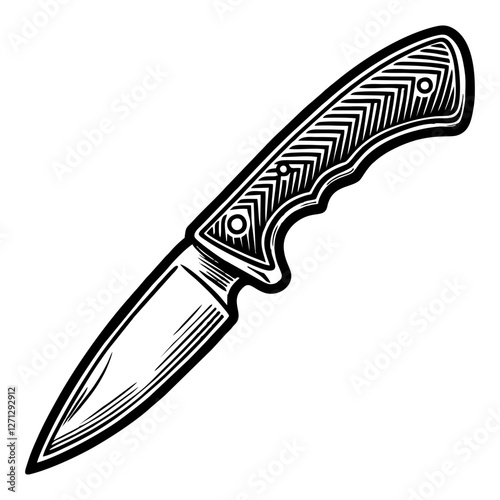 Illustration of a hit knife
