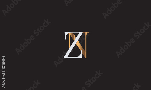 ZN, NZ , Z , N , Abstract Letters Logo Monogram