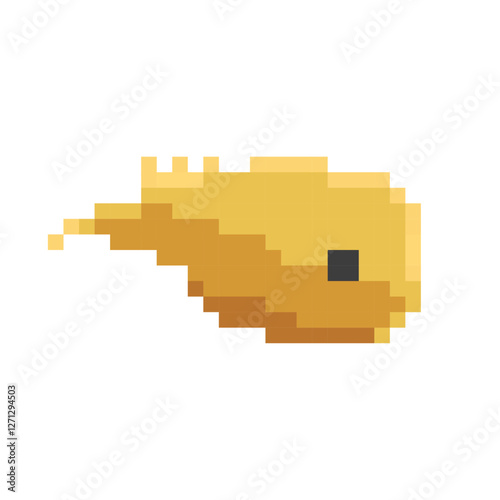 かわいい黄色いダンゴウオのドット絵アイコン