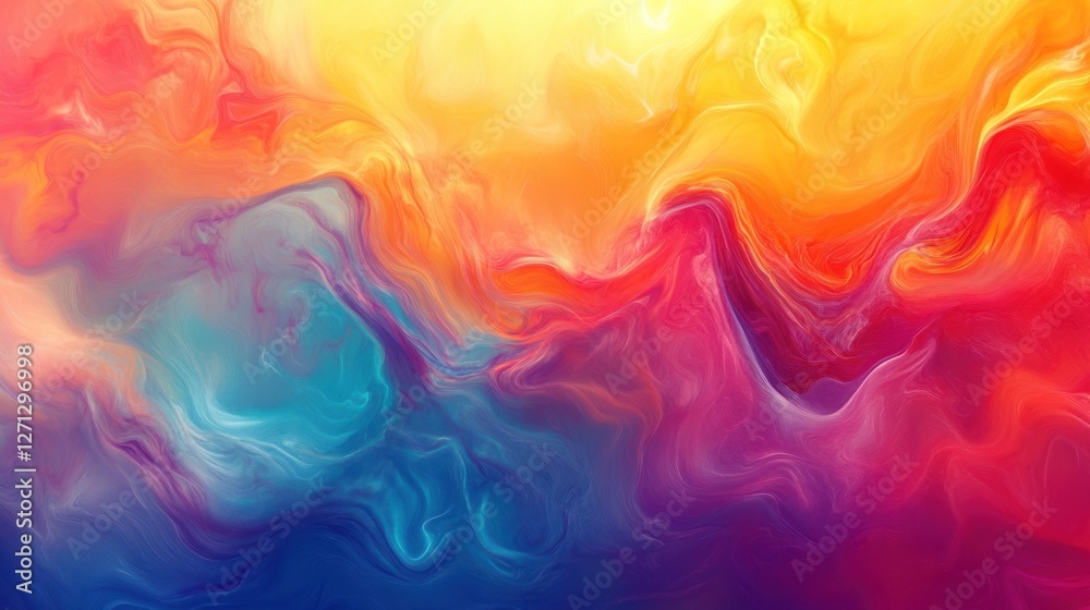 Obraz premium Vibrant Hues: An Abstract Masterpiece of Color and Flow