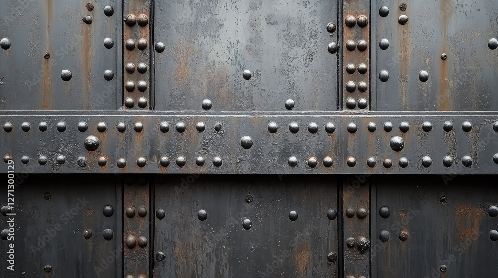 Industrial-aged iron background with faded gray steel tones, scattered corrosion spots, and distressed patterns. Industrial-aged iron background with faded gray steel tones, scattered corrosion spots, and distressed patterns.