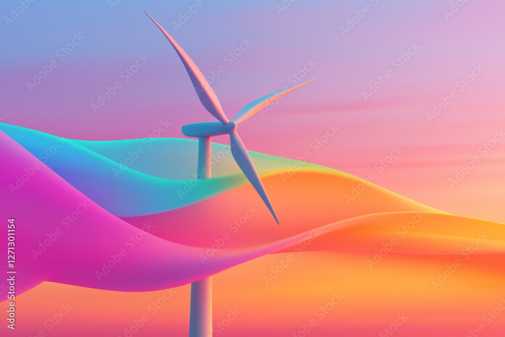 A minimal view of a modern turbineâ€™s rotor in smooth motion, subtly blurred blades framed by