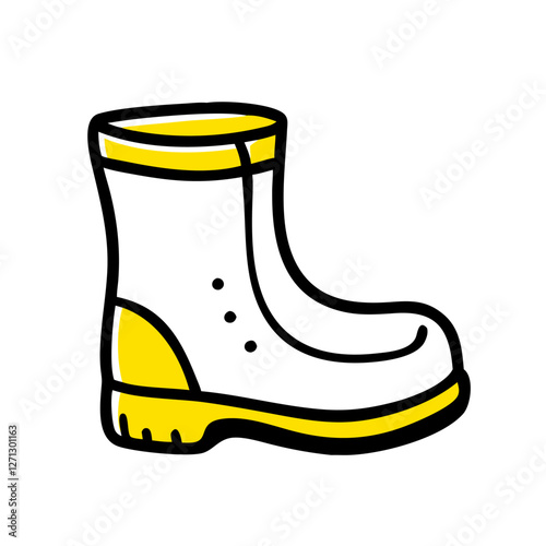 Hiking Boot illustration. Hiking boots icon isolated. Vector illustration.