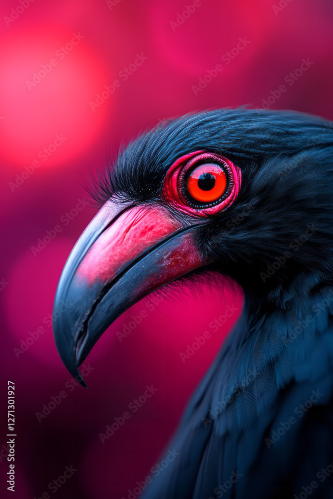A close-up composition focusing on the hornbills’ expressive eyes and dazzling beaks, an ethereal A close-up composition focusing on the hornbills’ expressive eyes and dazzling beaks, an ethereal