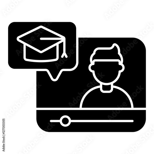 An icon design of video lecture