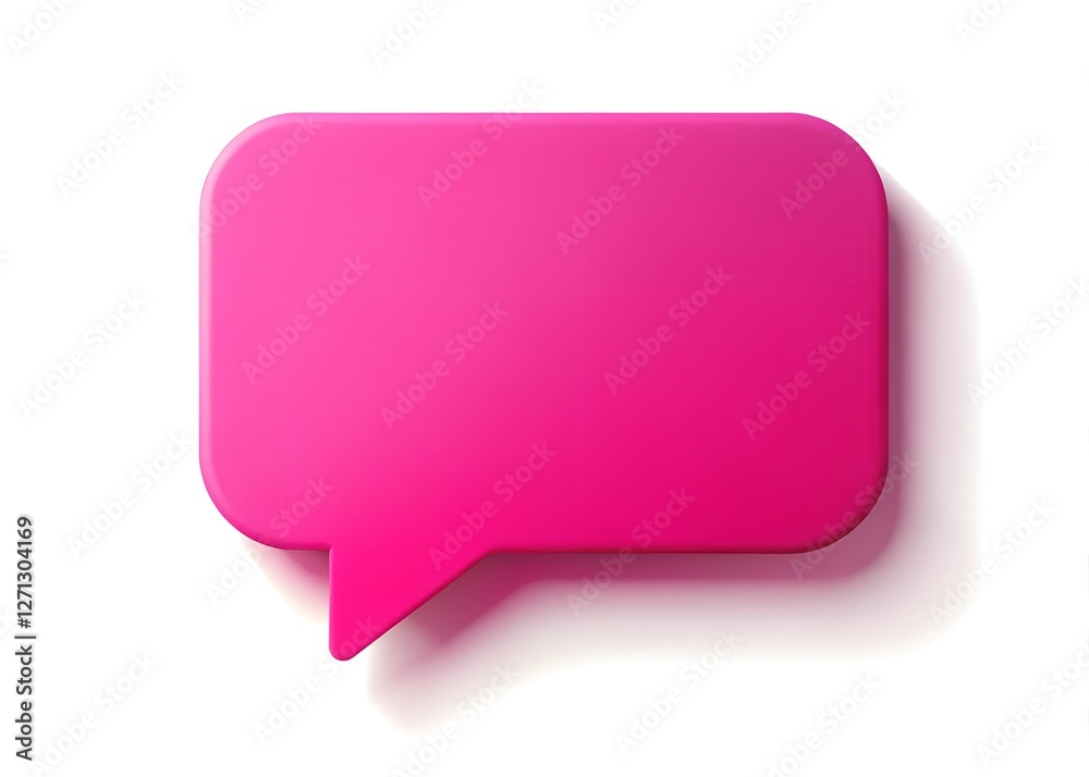 arafed pink speech bubble on a white background with shadow arafed pink speech bubble on a white background with shadow