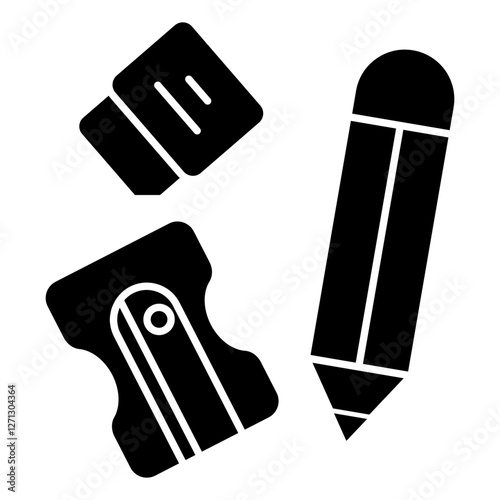 Creative design icon of stationary