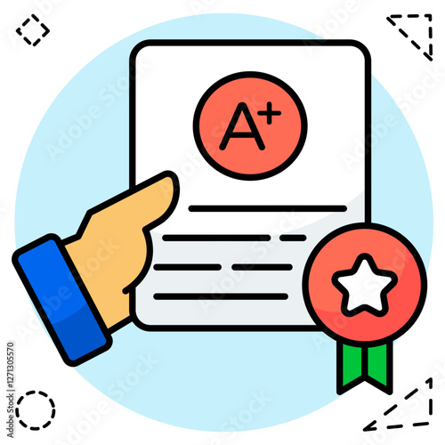 Premium design icon of grade sheet