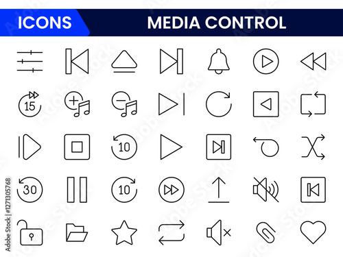  Media Control Icons Pack. A program, movie, and other visual media product featuring moving images