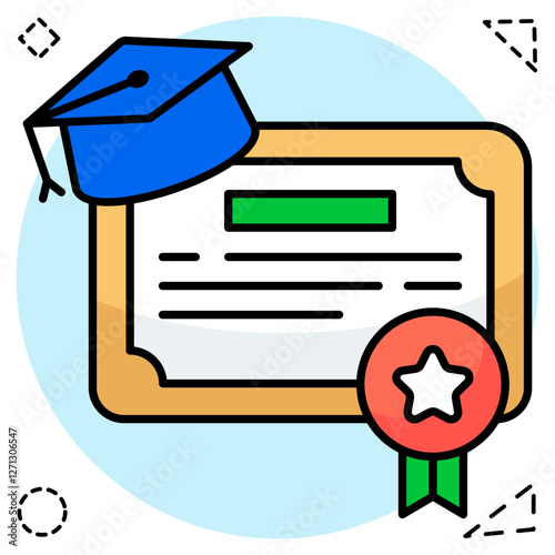 A trendy design icon of certificate