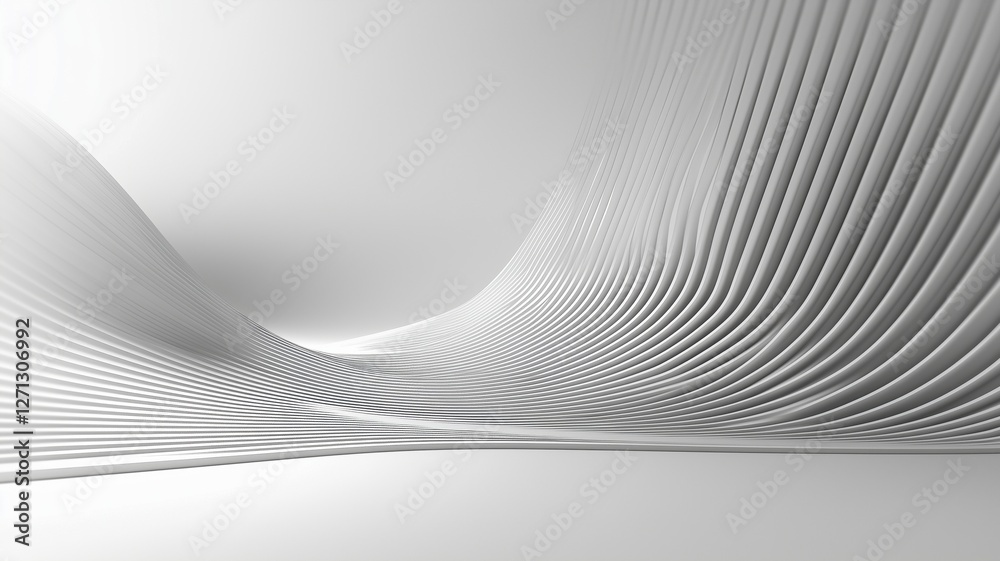 Fototapeta premium Flowing Curves Create Harmony in Abstract Design