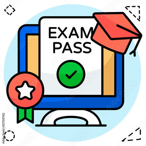 A beautiful design icon of result card