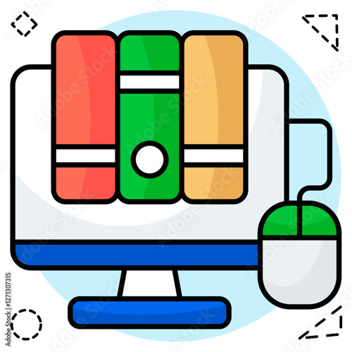 Perfect design icon of digital library
