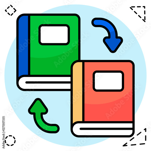 Premium design icon of book exchange