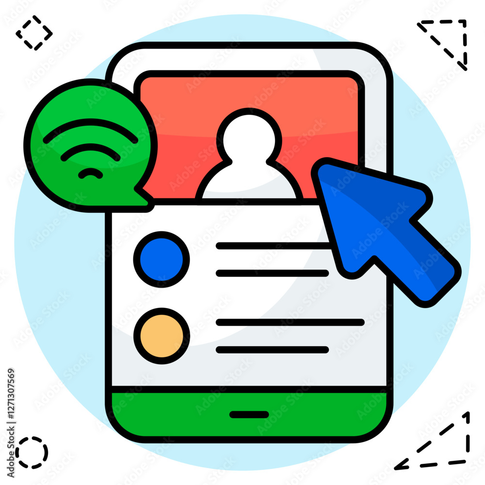 Premium design icon of mobile profile Premium design icon of mobile profile