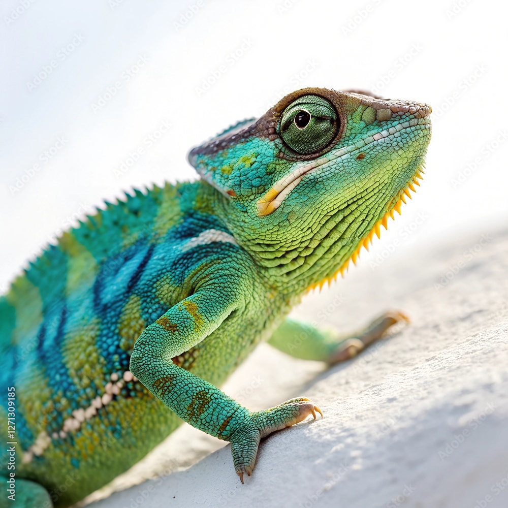 Obraz premium Bright Panther Chameleon close-up in outdoor