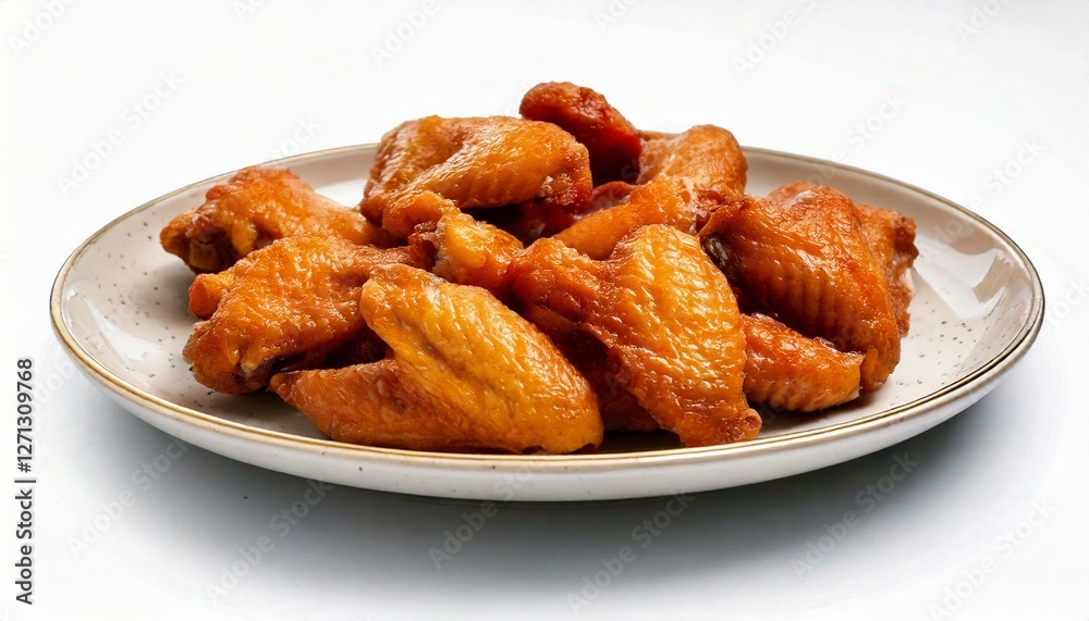 Korean fried chicken wings; deep fried chicken wing; roasted chicken wings, Korean quisine; American cuisine Korean fried chicken wings; deep fried chicken wing; roasted chicken wings, Korean quisine; American cuisine