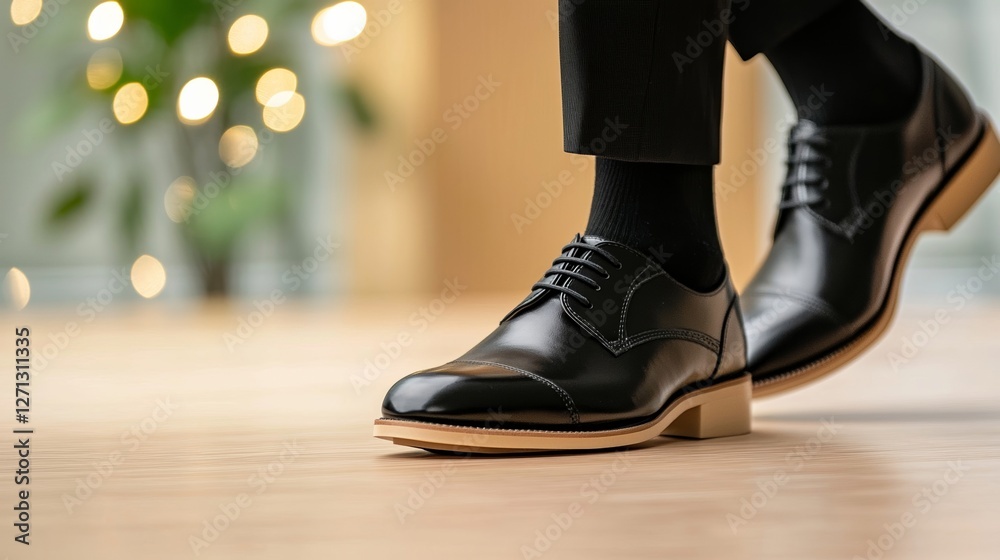 Elegant Tap dancer mid motion with blurred feet rapidly striking the wooden stage spotlights reflecting off polished black shoes rhythm embodied Elegant Tap dancer mid motion with blurred feet rapidly striking the wooden stage spotlights reflecting off polished black shoes rhythm embodied