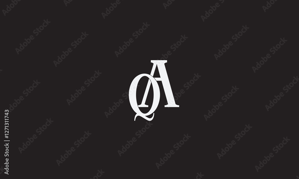 QA, AQ , Q , A , Abstract Letters Logo Monogram