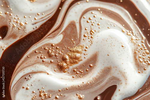 Fluid Abstract Art in Warm Mocha Mousse Tones – Elegant and Soothing Design for Creative Projects
