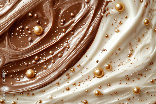Fluid Abstract Art in Warm Mocha Mousse Tones – Elegant and Soothing Design for Creative Projects