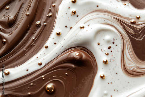 Fluid Abstract Art in Warm Mocha Mousse Tones – Elegant and Soothing Design for Creative Projects