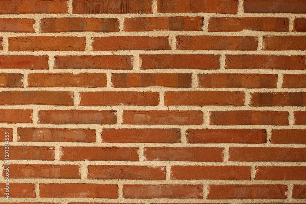 Mur de briques de couleur rouge, orange Mur de briques de couleur rouge, orange