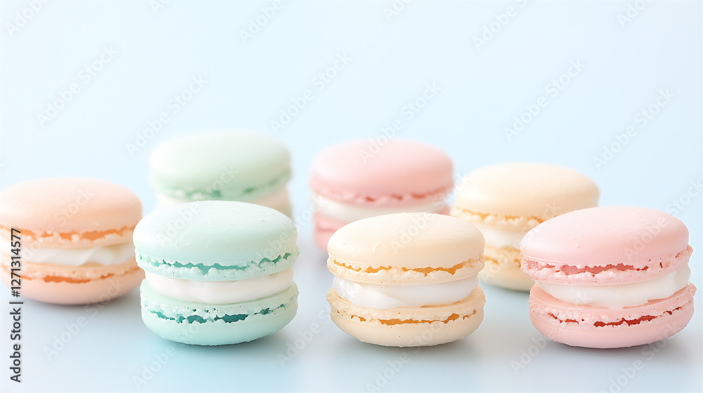 pastel white chocolate-dipped macarons pastel white chocolate-dipped macarons
