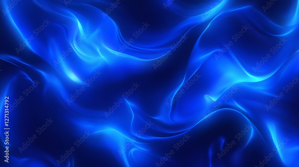 Obraz premium Abstract Glowing Blue Waves Background, Dynamic Lines, Technology, Futuristic Design Element