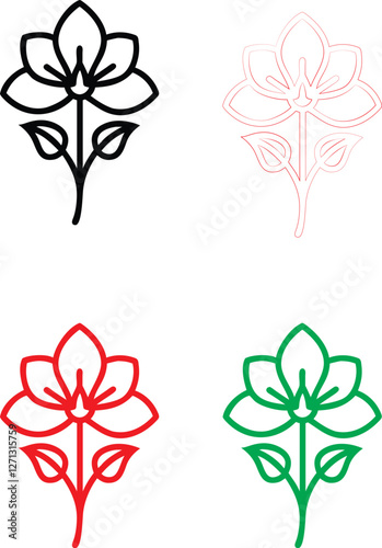 Simple icon set, hand holding pen, writing document, minimalist design, black and white, red and green variations, line drawing style, business concept, note-taking illustration, contract signing symb