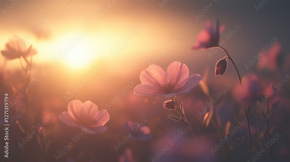 custom made wallpaper toronto digitalIn spring, the small chrysanthemums blooming on the grassland