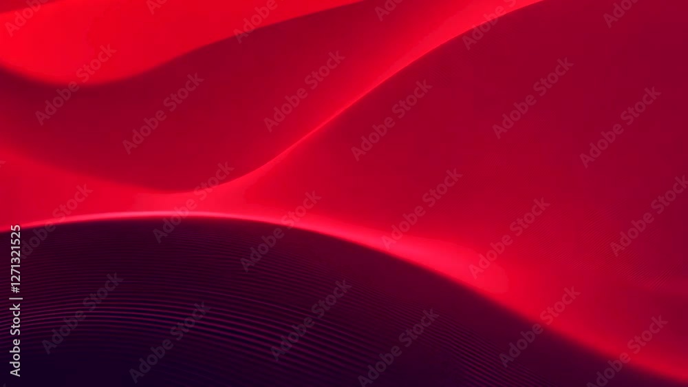 Smooth red waves creating a soothing ambiance