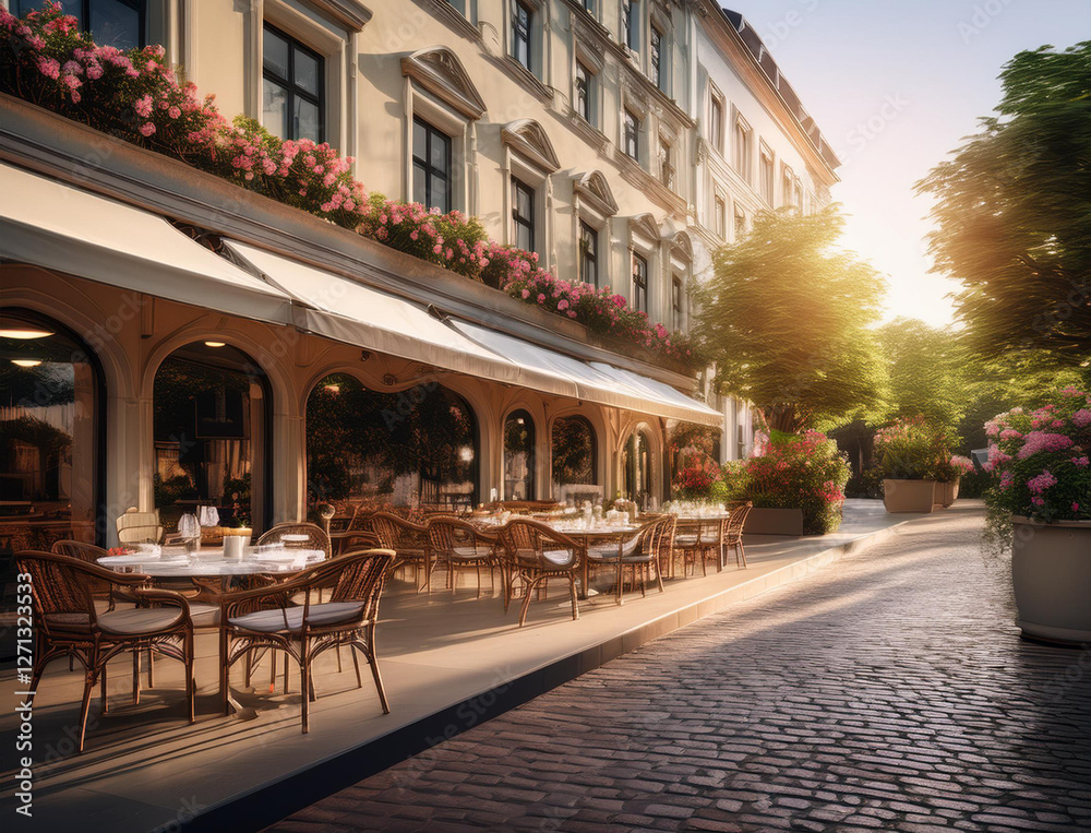 Obraz premium Generated image 春のカフェ